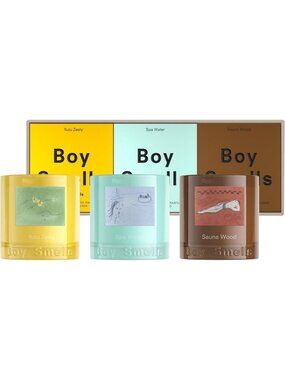 Scented Candle Set - Spa Water, Sauna Wood & Zesty Yuzu - 3 Soy Wax Votives